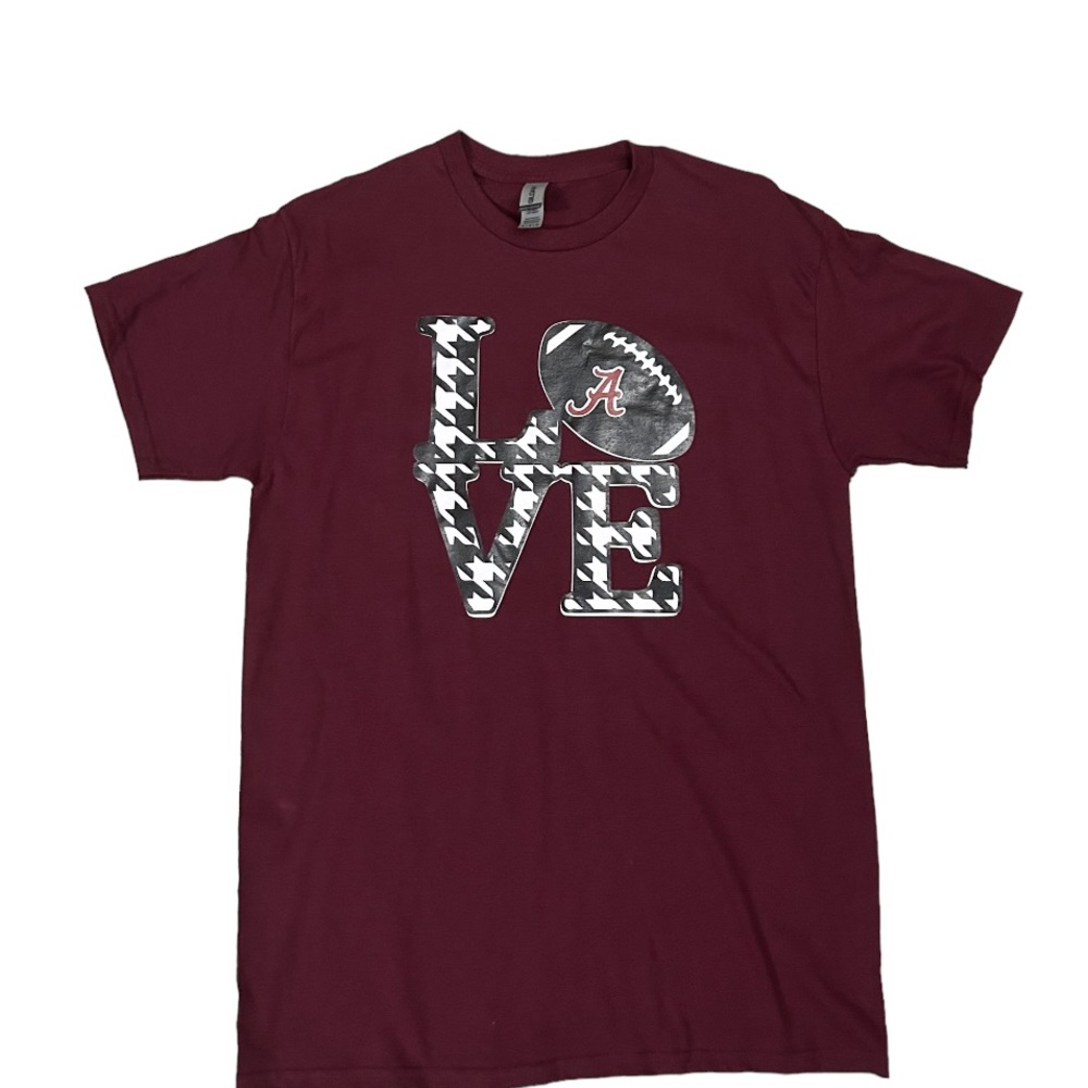 🐘❤️LOVE Bama Football Shirt, Medium Alabama Shirt, Houndstooth Bama Tee🐘❤️